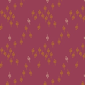 Sweet lil Aussie florals on maroon