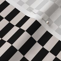 Race checker horizontal check design seventies vibes vintage boho trend gingham plaid moody black on ivory