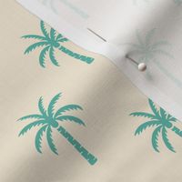 Palm Trees | Small Scale | Aqua on Cream