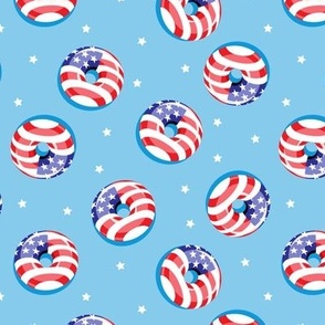 flag donuts - tossed - blue - Stars and Stripes - LAD22