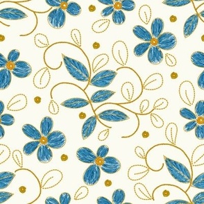 Ukrainian embroidery handmade summer meadow flower