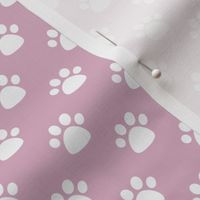 Polka dog footprint in pink