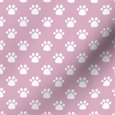 Polka dog footprint in pink