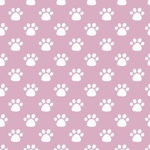 Polka dog footprint in pink