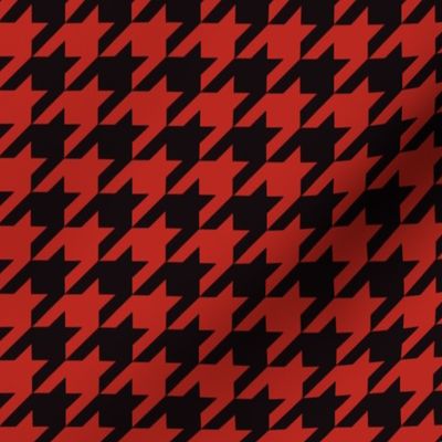 Houndstooth red over black