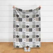 rotated 6" black lab wholecloth