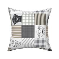 rotated 4" black lab wholecloth