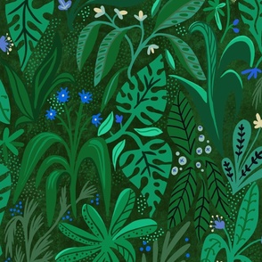 Jungle Nights- Green - large wallpaper scale