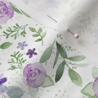 Smaller Scale Purple Violet Watercolor