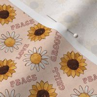 Groovy Peach Love Chill Sunflowers | Small Scale