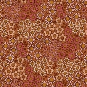 Vintage 70s Liberty Floral | Brown | Small Scale