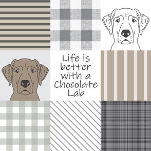 6" chocolate lab wholecloth