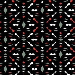 Diamond shapes minimal black holiday pattern