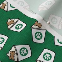 Puppy Coffee Treat - Dog Bone - green - LAD22