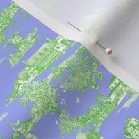 Hamptons Golf Toile Periwinkle Kelly  small 