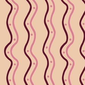 Wavy Lines Dots Pinks