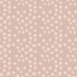 6" Modern neutral florals and dots - muted blush