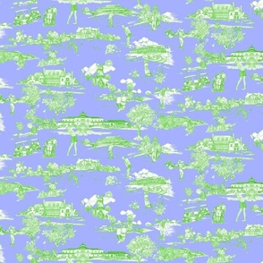Hamptons Golf Toile Periwinkle Kelly sm-med png