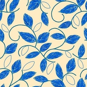 Ukrainian embroidery handmade summer leaves