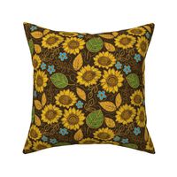 Ukrainian sunflower embroidery handmade summer meadow flower