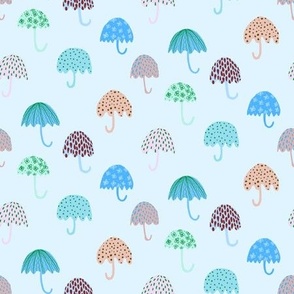Umbrellas Blue