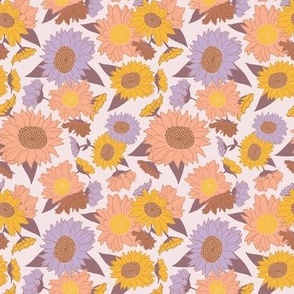 smaller scale summer sunflowers - candy palette