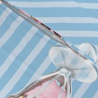 Vintage Ice Cream Sundae - Blue Stripe BG