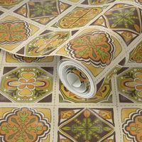 Vintage 70 s style wallpaper tiles