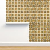 Vintage 70 s style wallpaper tiles