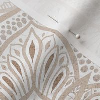 20" Marrakesh oriental tiles mandala  - neutral beige