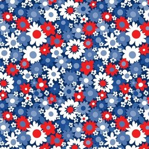 Large Scale - Daisy Delight Red White Blue