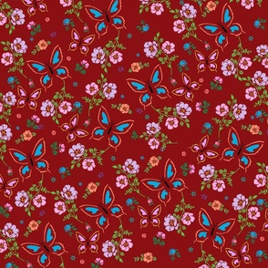 Melissa's Red Butterfly Home Decor Pattern