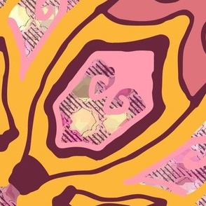 Quatrefoil Quilt, pop-rock pattern in pinks, 24 inch