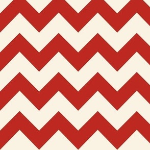 Red chevron geometric design