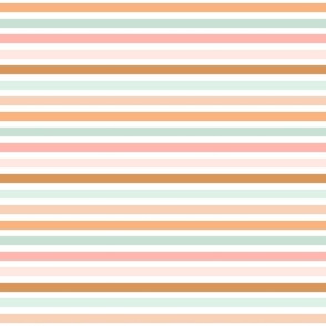 Small Scale - Daisy Delight Pastel Neutrals Stripe Coordinate