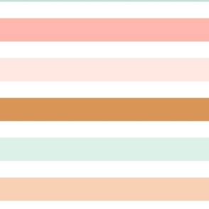 XL SCale - Daisy Delight Pastel Neutrals Stripe Coordinate