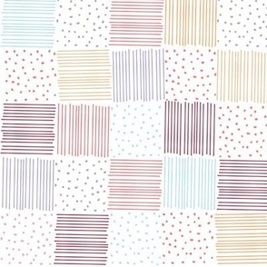 Spots and Stripes Patchwork Pattern