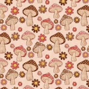 Trippy 70s Floral Mushrooms | Small Scale