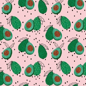 Avocado in pink