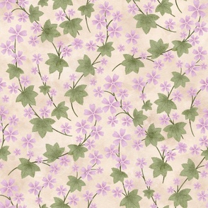 Vintage Wildflower Mallow | Large Scale