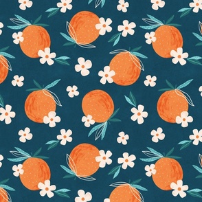 Oranges in bloom navy