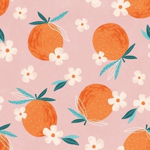 Oranges in bloom pink