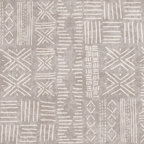 Mali - Modern boho mudcloth abstract strokes - neutral beige
