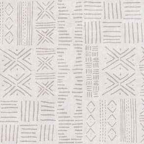 Mali - Modern boho mudcloth abstract strokes - neutral ivory