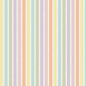 rotated half scale stripes: pastel yellow, spring’s coral, aloe wash, opal blue, pastel pink, pastel purple