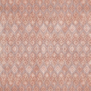 20" Bali - Boho geo shibori ikat - terracotta blush