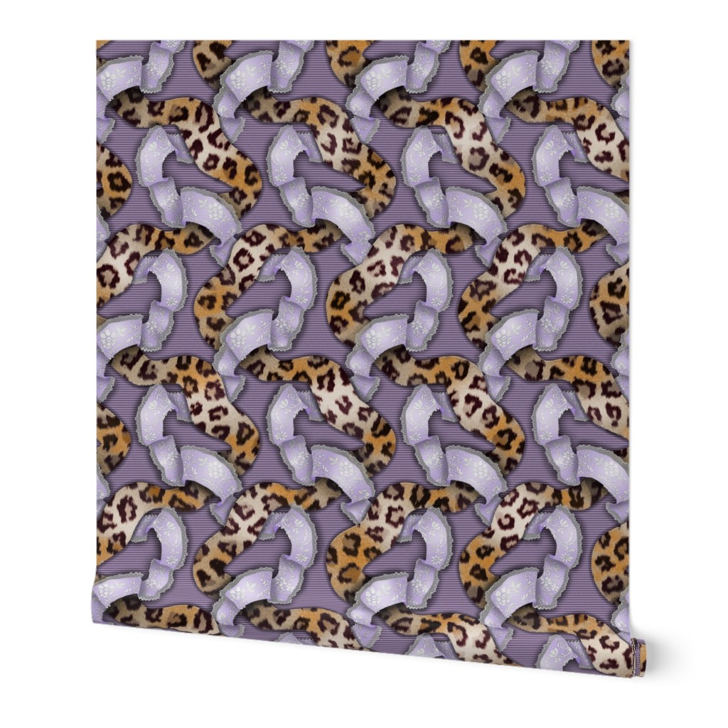 Leopards 'n' Lace - Meandering - Purple