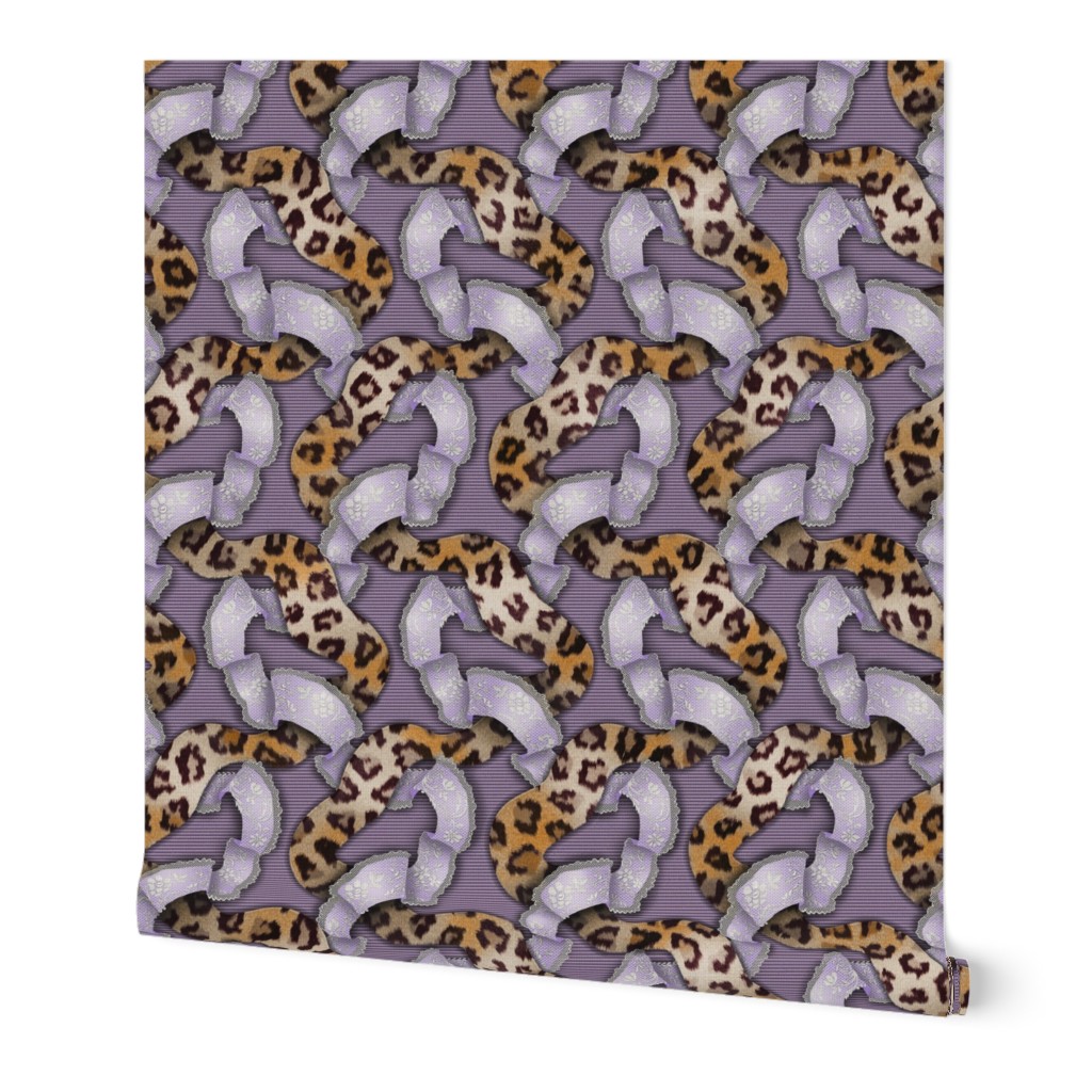 Leopards 'n' Lace - Meandering - Purple