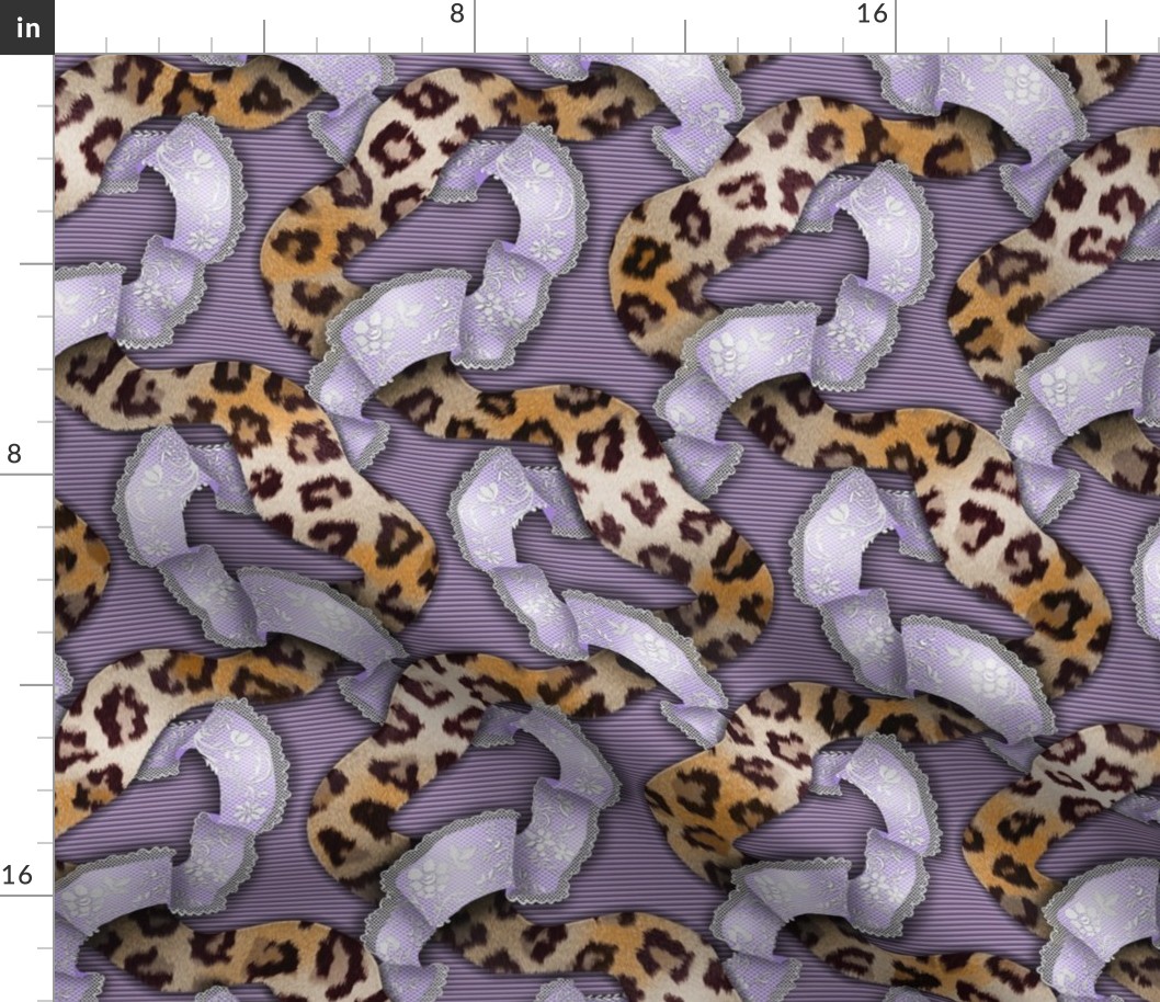 Leopards 'n' Lace - Meandering - Purple