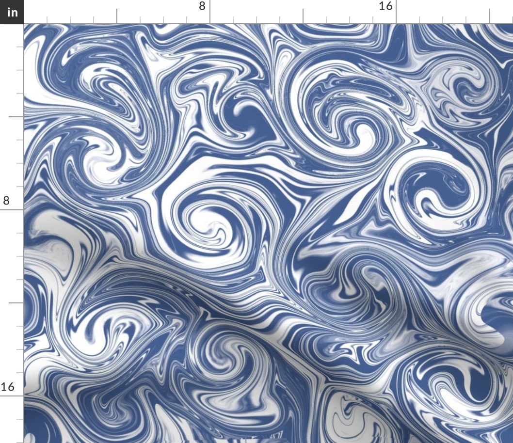 Marbelized Endpaper Indigo 